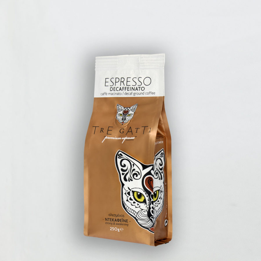 Tre Gatti espresso decaf 250 γρ 1