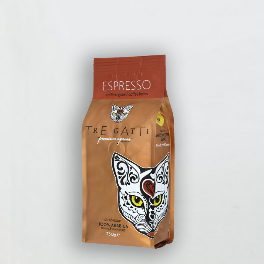 Tre Gatti espresso κόκκοι 250 γρ 1